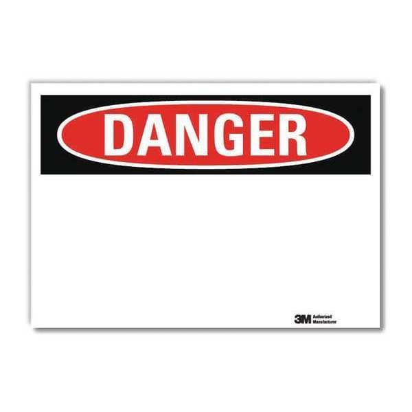 Danger Sign, Slf-Adhesv Mount, 14inWx10inH