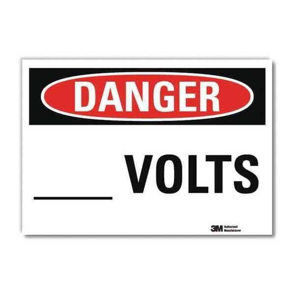 Danger Sign, Self-Adhesv Mount, 10inWx7inH, U3-1060-RD_10X7
