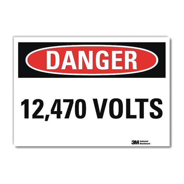 Danger Sign, Self-Adhesv Mount, 10inWx7inH, U3-1066-RD_10X7