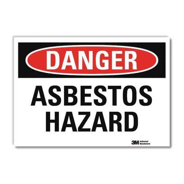 Danger Sign, 5 in H, 7 in W, Horizontal Rectangle, English, U3-1114-RD_7X5