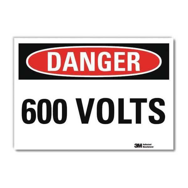 Danger Sign, Self-Adhesv Mount, 7inWx5inH, U3-1080-RD_7X5