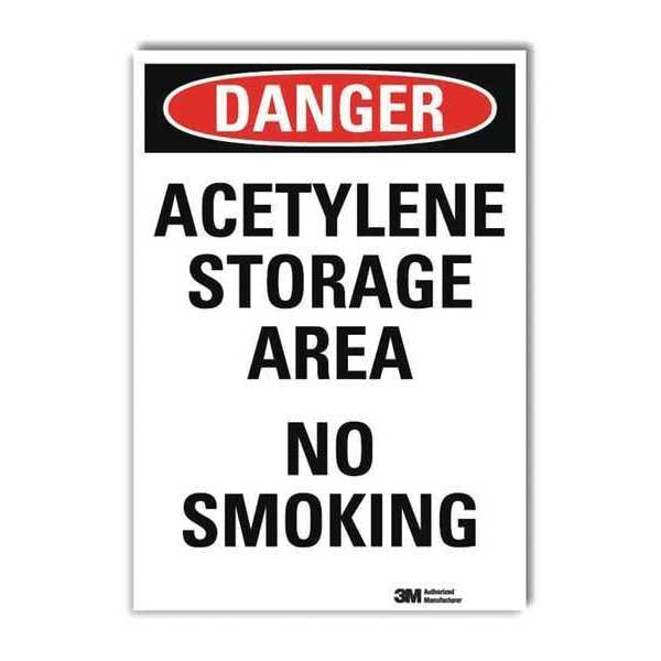 Danger Sign, 10 in Height, 7 in Width, Reflective Sheeting, Horizontal Rectangle, English