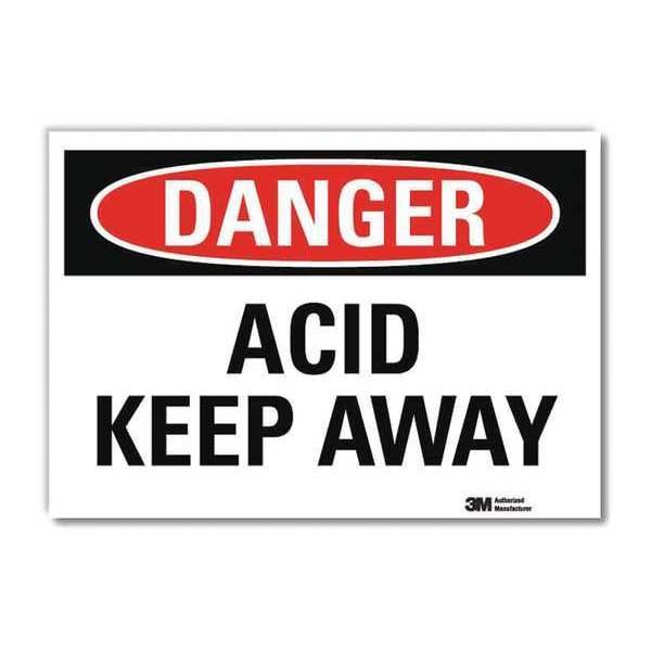 Danger Sign, 7 in H, 10 in W, Vertical Rectangle, English, U3-1091-RD_10X7