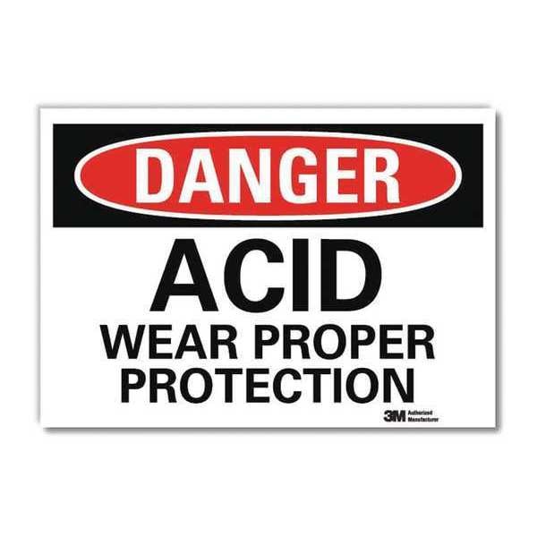 Danger Sign, Slf-Adhesv Mount, 14inWx10inH, U3-1093-RD_14X10