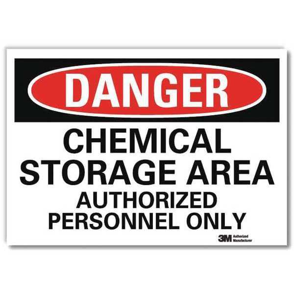 Danger Sign, 10 in H, 14 in W, Horizontal Rectangle, English, U3-1166-RD_14X10