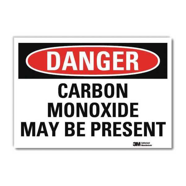 Danger Sign, 5 in H, 7 in W, Horizontal Rectangle, English, U3-1150-RD_7X5