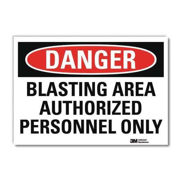 Danger Sign, 10 in H, 14 in W, Reflective Sheeting, Horizontal Rectangle, English, U3-1134-RD_14X10