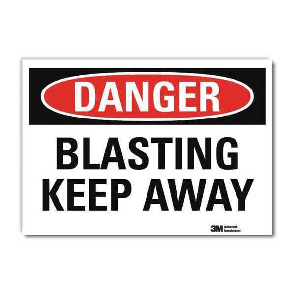 Danger Sign, 5 in Height, 7 in Width, Reflective Sheeting, Horizontal Rectangle, English