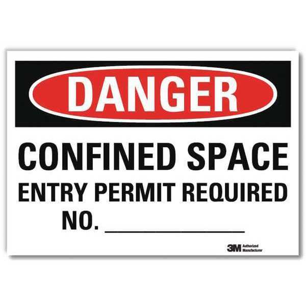 Danger Sign, Self-Adhesv Mount, 7inWx5inH, U3-1211-RD_7X5