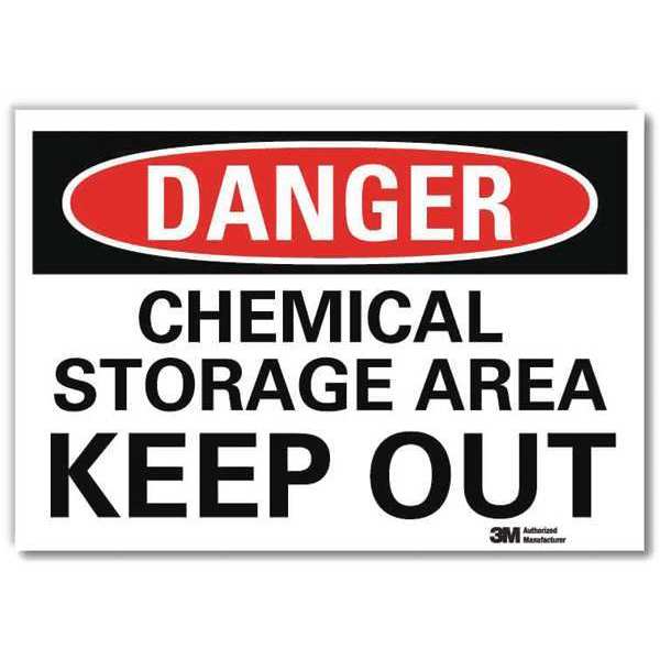 Danger Sign, 7 in H, 10 in W, Vertical Rectangle, English, U3-1168-RD_10X7