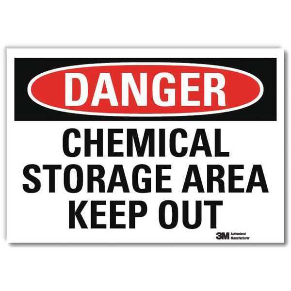 Danger Sign, 10 in H, 14 in W, Horizontal Rectangle, English, U3-1169-RD_14X10