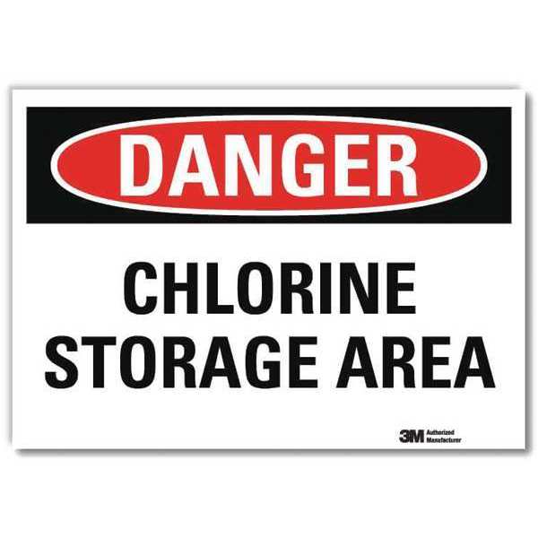 Danger Sign, 5 in H, 7 in W, Horizontal Rectangle, English, U3-1175-RD_7X5