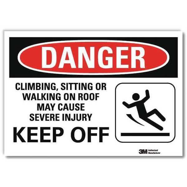 Danger Sign, 10 in H, 14 in W, Reflective Sheeting, Horizontal Rectangle, English, U3-1179-RD_14X10