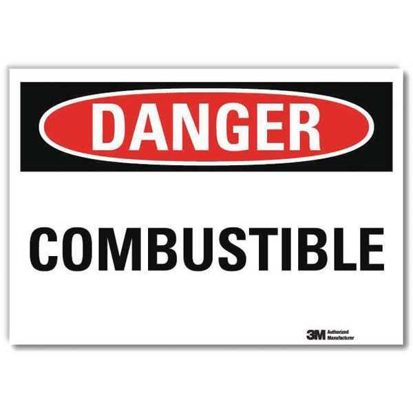 Danger Sign, 10 in H, 14 in W, Horizontal Rectangle, English, U3-1181-RD_14X10