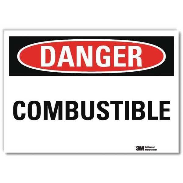 Danger Sign, 5 in H, 7 in W, Horizontal Rectangle, English, U3-1181-RD_7X5
