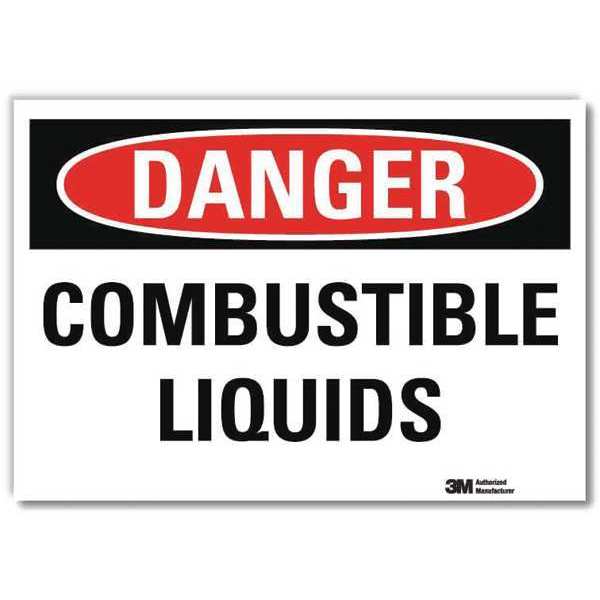 Danger Sign, 5 in H, 7 in W, Horizontal Rectangle, English, U3-1183-RD_7X5