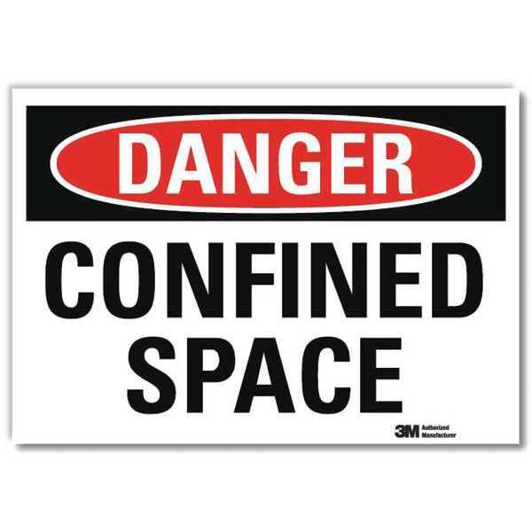 Danger Sign, Self-Adhesv Mount, 7inWx5inH, U3-1188-RD_7X5