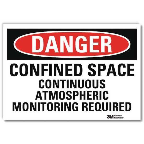 Danger Sign, Self-Adhesv Mount, 7inWx5inH, U3-1196-RD_7X5