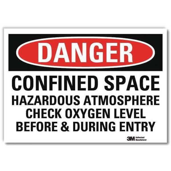 Danger Sign, Self-Adhesv Mount, 7inWx5inH, U3-1216-RD_7X5
