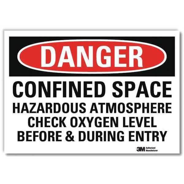 Danger Sign, Self-Adhesv Mount, 10inWx7inH, U3-1216-RD_10X7