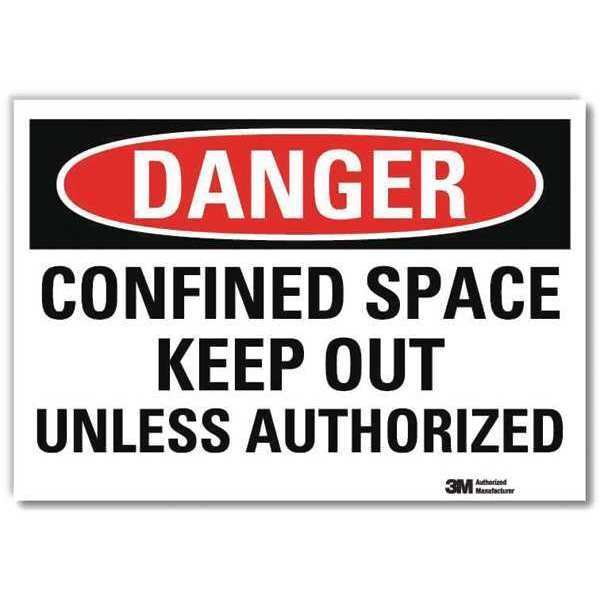 Danger Sign, Self-Adhesv Mount, 7inWx5inH, U3-1219-RD_7X5