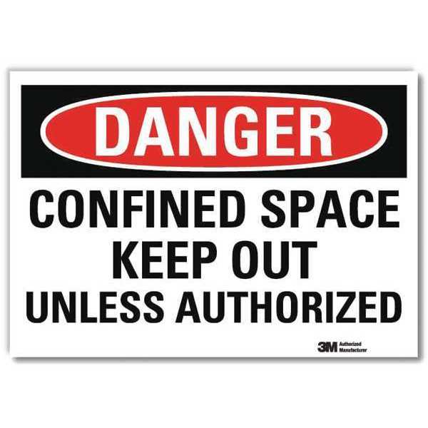 Danger Sign, Slf-Adhesv Mount, 14inWx10inH, U3-1219-RD_14X10