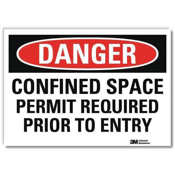 Danger Sign, Self-Adhesv Mount, 10inWx7inH, U3-1231-RD_10X7