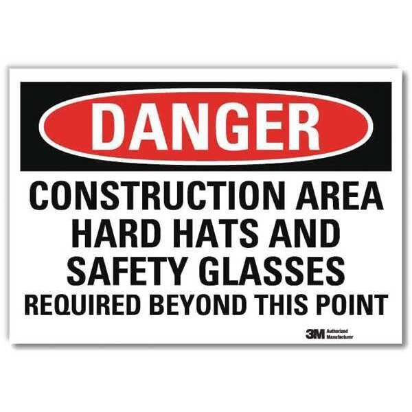 Danger Sign, Self-Adhesv Mount, 7inWx5inH, U3-1242-RD_7X5
