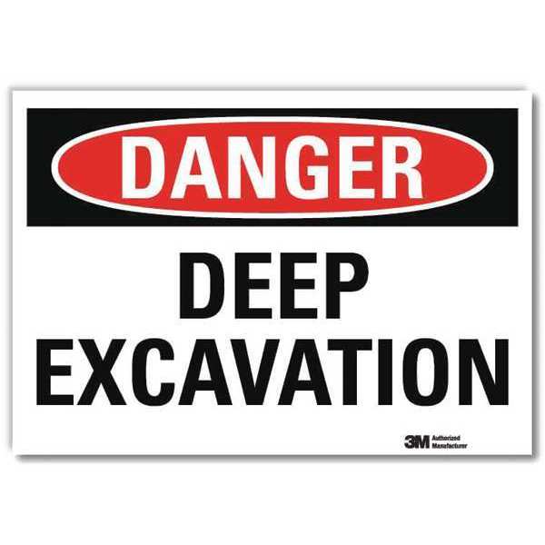 Danger Sign, Self-Adhesv Mount, 10inWx7inH, U3-1290-RD_10X7
