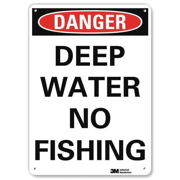 Danger Sign, 10 in H, 7 in W, Aluminum, Vertical Rectangle, English, U3-1291-RA_7X10