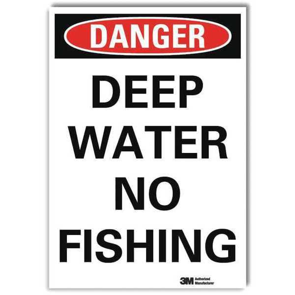 Danger Sign, 7 in H, 5 in W, Reflective Sheeting, Vertical Rectangle, English, U3-1291-RD_5X7