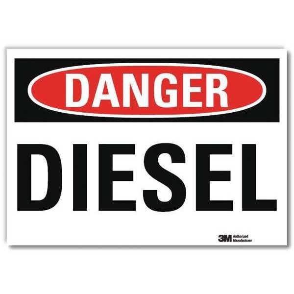 Danger Sign, 7 in H, 10 in W, Vertical Rectangle, English, U3-1293-RD_10X7