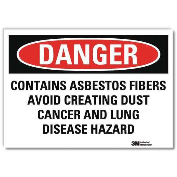 Danger Sign, 7 in H, 10 in W, Vertical Rectangle, English, U3-1256-RD_10X7