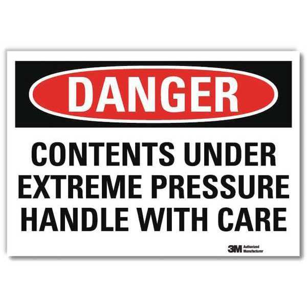 Danger Sign, 10 in H, 14 in W, Horizontal Rectangle, English, U3-1266-RD_14X10