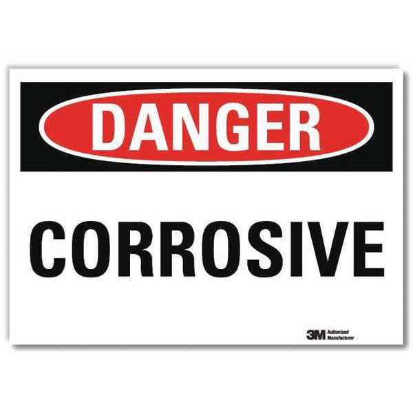 Danger Sign, 5 in H, 7 in W, Horizontal Rectangle, English, U3-1268-RD_7X5