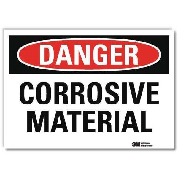 Danger Sign, 5 in H, 7 in W, Horizontal Rectangle, English, U3-1274-RD_7X5