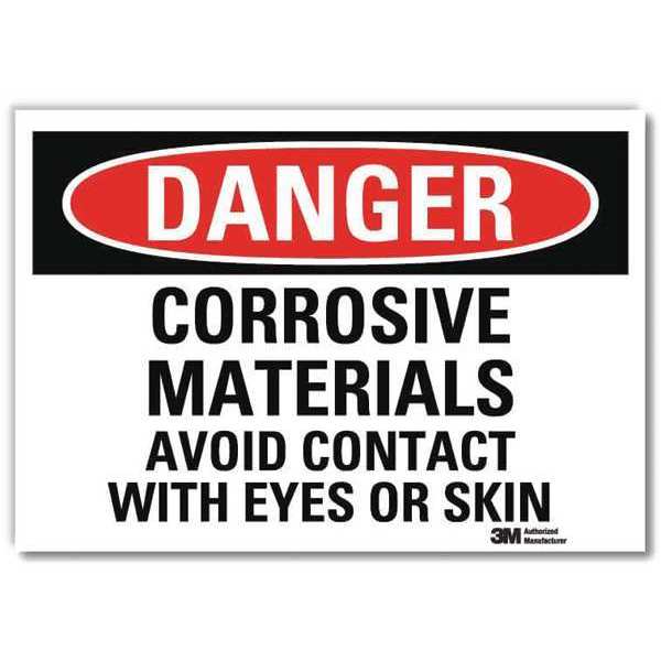 Danger Sign, 10 in H, 14 in W, Horizontal Rectangle, English, U3-1275-RD_14X10