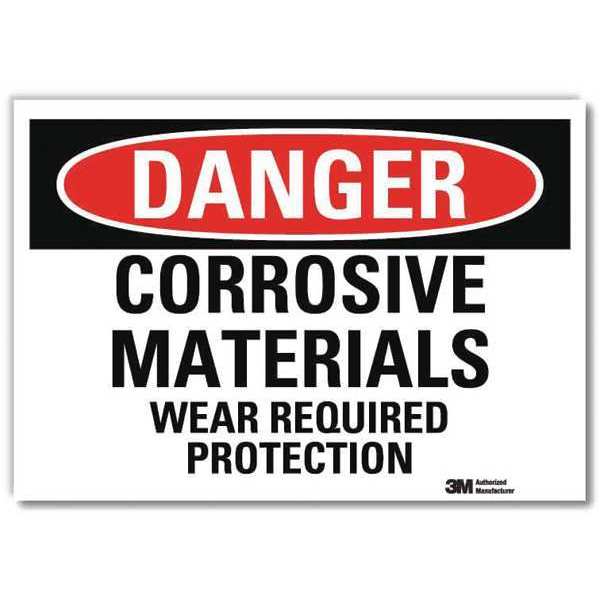 Danger Sign, Self-Adhesv Mount, 10inWx7inH, U3-1276-RD_10X7