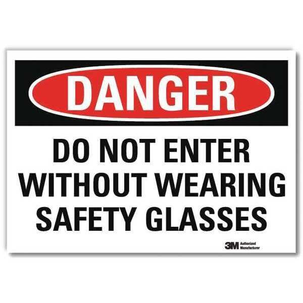 Danger Sign, Slf-Adhesv Mount, 14inWx10inH, U3-1332-RD_14X10