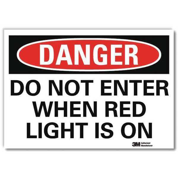 Danger Sign, 10 in H, 14 in W, Reflective Sheeting, Horizontal Rectangle, English, U3-1327-RD_14X10