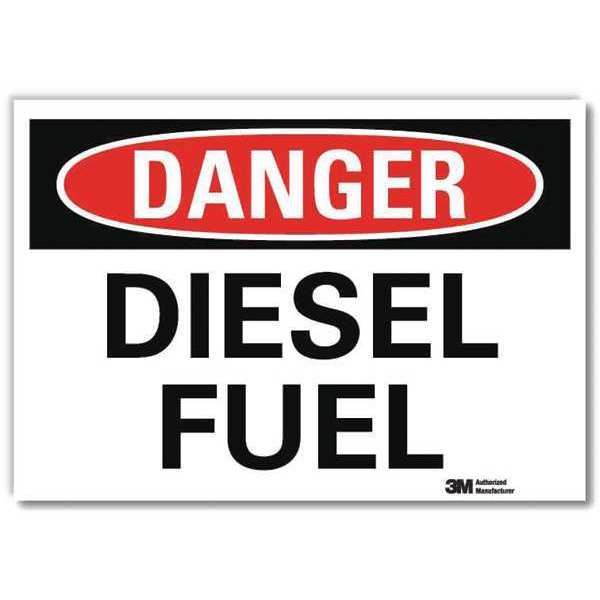 Danger Sign, 7 in H, 10 in W, Vertical Rectangle, English, U3-1294-RD_10X7