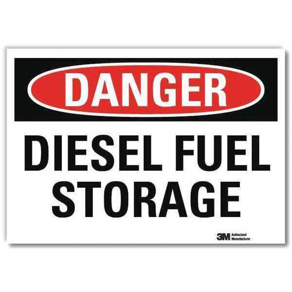 Danger Sign, 7 in H, 10 in W, Vertical Rectangle, English, U3-1299-RD_10X7