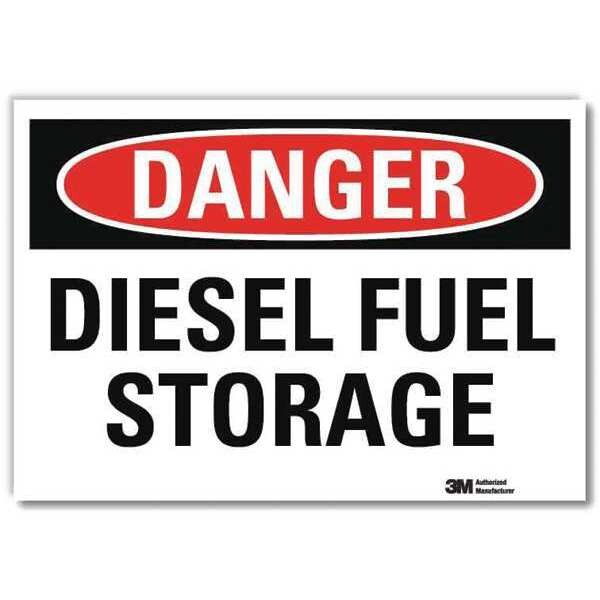 Danger Sign, 5 in H, 7 in W, Horizontal Rectangle, English, U3-1299-RD_7X5