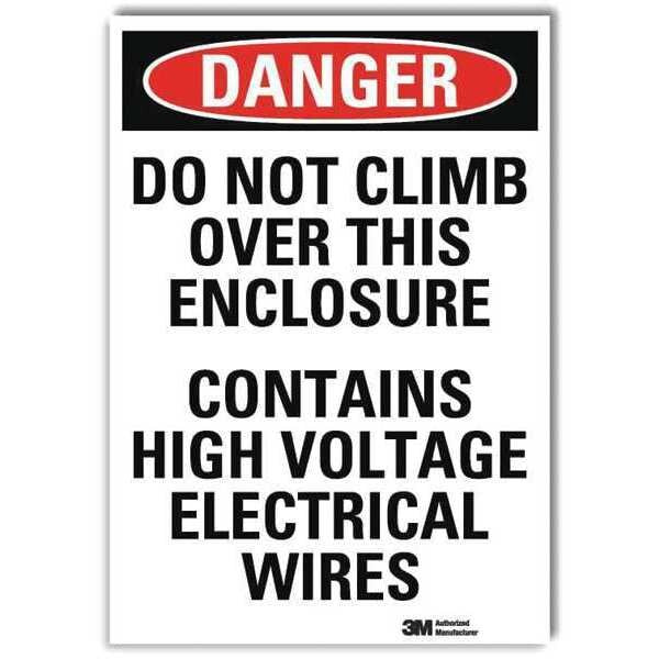 Danger Sign, Self-Adhesv Mount, 5inWx7inH, U3-1306-RD_5X7