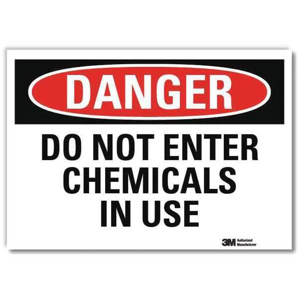 Danger Sign, 7 in H, 10 in W, Vertical Rectangle, English, U3-1316-RD_10X7