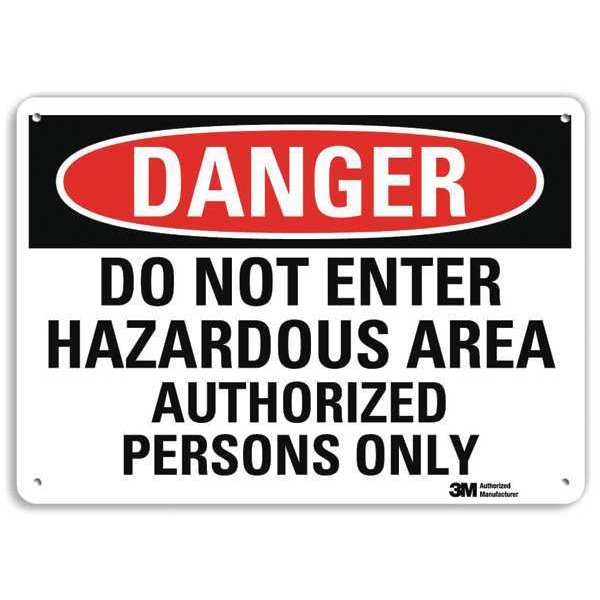 Danger Sign, 4 Hole Mount, 10in W x 7in H, U3-1320-RA_10X7