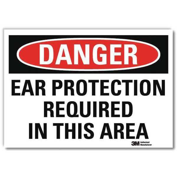 Danger Sign, Self-Adhesv Mount, 7inWx5inH, U3-1390-RD_7X5