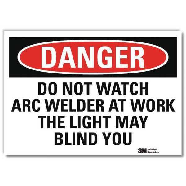 Danger Sign, Slf-Adhesv Mount, 14inWx10inH, U3-1378-RD_14X10