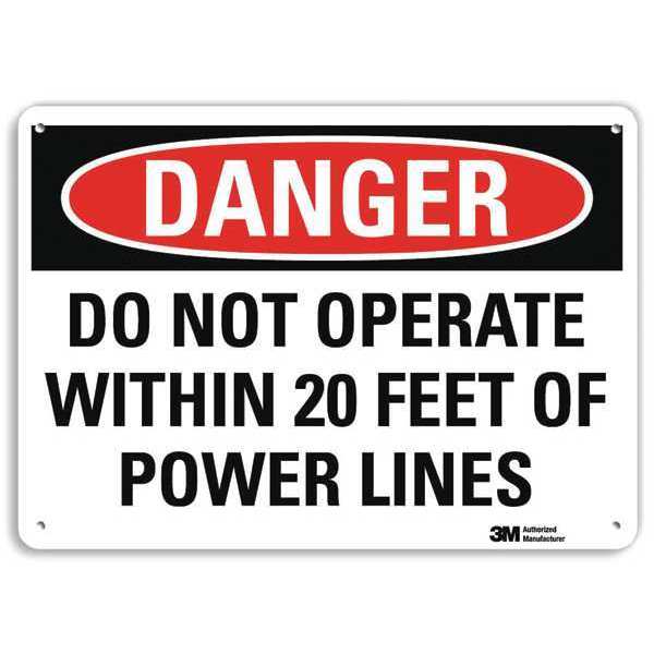 Danger Sign, 4 Hole Mount, 10in W x 7in H, U3-1343-RA_10X7