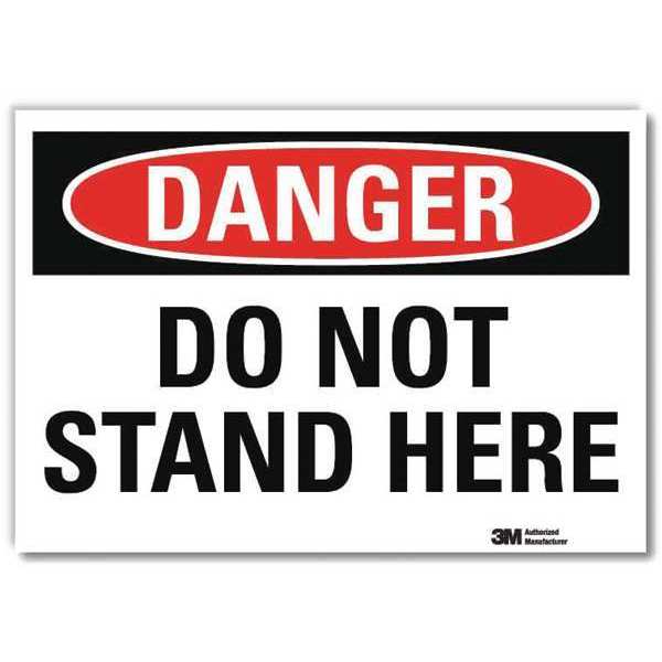 Danger Sign, Slf-Adhesv Mount, 14inWx10inH, U3-1360-RD_14X10